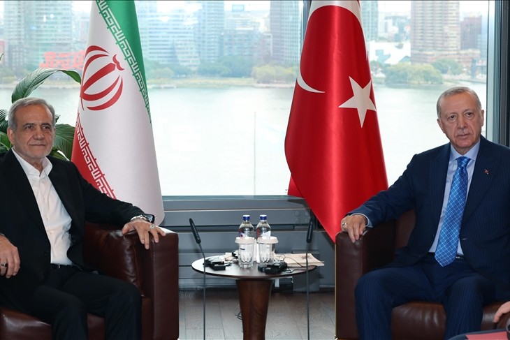Ərdoğan Məsud Pezeşkian ilə görüşüb