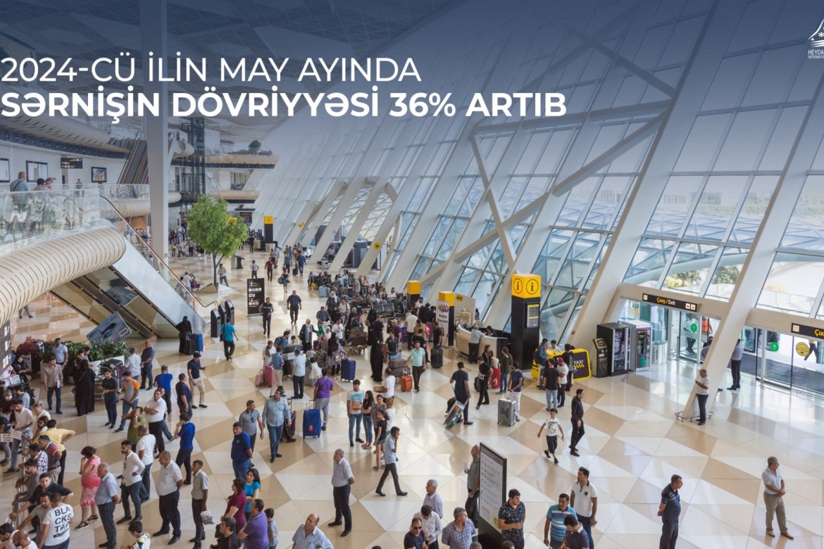 Bakı aeroportunda 2024-cü ilin may ayında sərnişin dövriyyəsi 36% artıb