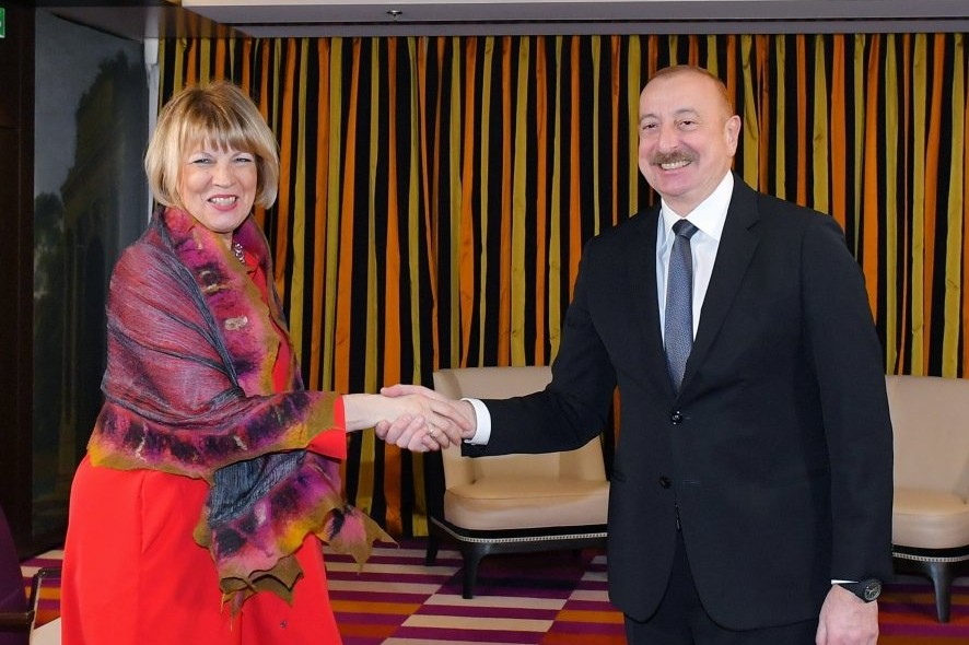 Prezident İlham Əliyev və ATƏT-in Baş katibi Helqa-Mariya Şmid Münxendə görüşüblər