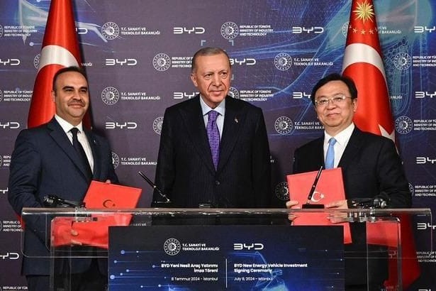 BYD Türkiyə avtomobil sektoruna sərmayə qoyacaq