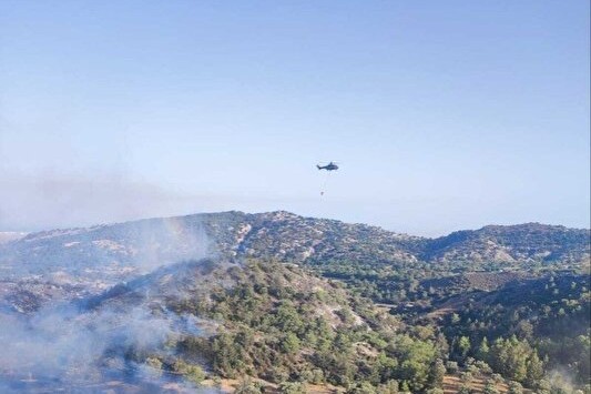 KKTC-də baş verən yanğın hərbi PUA və helikopterin dəstəyi ilə söndürülüb