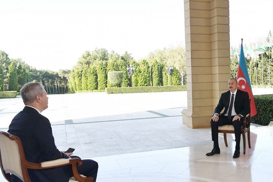 Zəfər xronikası. 10 oktyabr 2020-ci il: Prezident İlham Əliyev RBK televiziya kanalına müsahibə verib