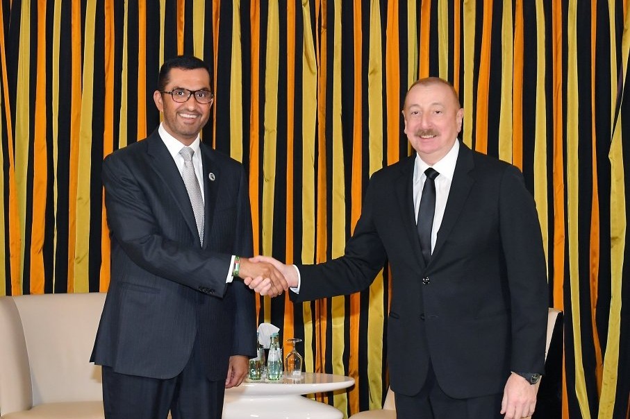 Prezident İlham Əliyev ilə BƏƏ-nin sənaye və qabaqcıl texnologiyalar nazirinin görüşü olub