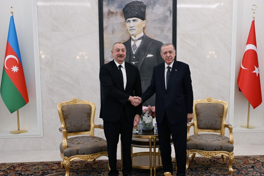 Prezident İlham Əliyev və Rəcəb Tayyib Ərdoğan Ankaranın Esenboğa Hava Limanında görüşüblər