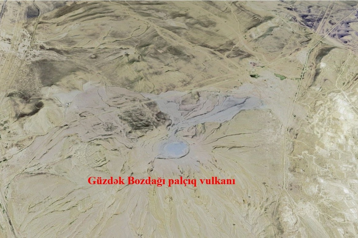Güzdək Bozdağı palçıq vulkanında püskürmə olub
