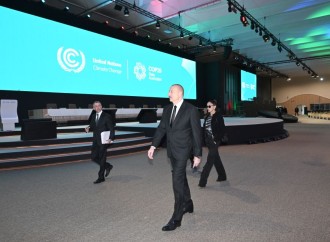 Prezident İlham Əliyev və Birinci xanım Mehriban Əliyeva Bakı Olimpiya Stadionunun ərazisində COP29-la bağlı yaradılan şəraitlə tanış olublar