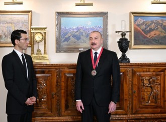 Bişkekdə Prezident İlham Əliyevə “Çingiz Aytmatov” ordeni təqdim edilib
