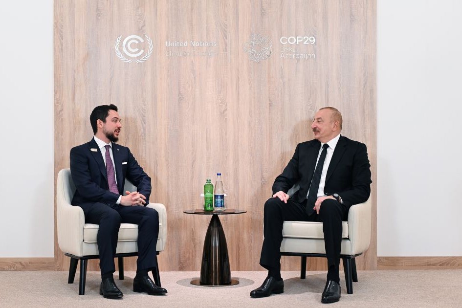 Prezident İlham Əliyev İordaniya Haşimilər Krallığının Vəliəhdi ilə görüşüb