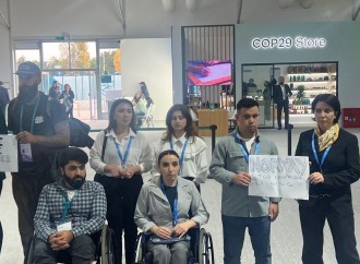 COP29 məkanında dəniz mədənçiliyi və balina ovuna qarşı etiraz aksiyası keçirildi