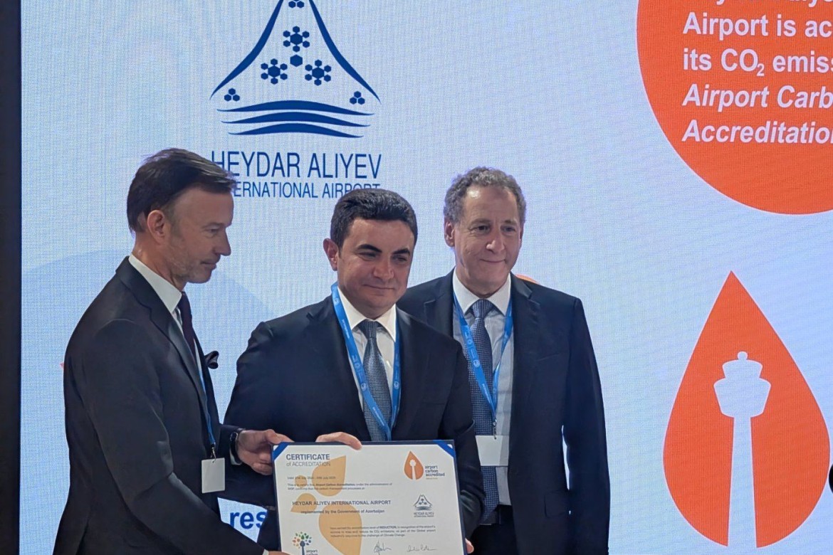 Heydər Əliyev Beynəlxalq Hava Limanı "ACI Sertifikatı" aldı
