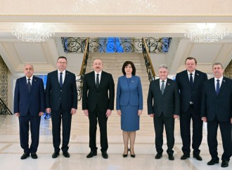 Azərbaycan Prezidenti İlham Əliyev Belarus Milli Assambleyası Respublika Şurasının sədrini qəbul edib