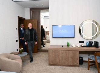 Prezident İlham Əliyev Xankəndidə “Bulud” hotelinin açılışında iştirak edib