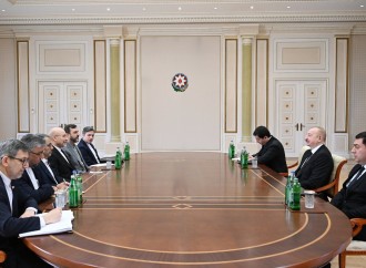 Prezident İlham Əliyev İran İslam Şurası Məclisinin sədrini qəbul edib