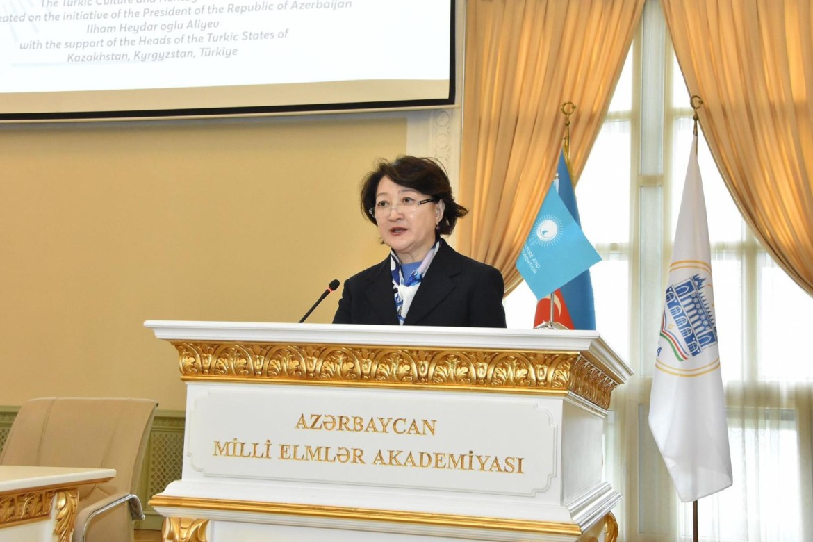 Türk Mədəniyyəti və İrsi Fondunun prezidenti Aktotı Raimkulova Azərbaycan Milli Elmlər Akademiyasının ümumi yığıncağında iştirak edib
