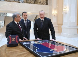 Prezident İlham ƏIiyev “Barselona” Futbol Klubunun prezidentini qəbul edib