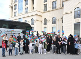 Heydər Əliyev Fondunun vitse-prezidenti Leyla Əliyeva Qubada şəhid övladları ilə birgə Novruz şənliyində iştirak edib