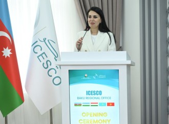 Heydər Əliyev Fondunun vitse-prezidenti Leyla Əliyeva və Bakı Media Mərkəzinin rəhbəri Arzu Əliyeva Bakıda ICESCO-nun regional ofisinin rəsmi açılış mərasimində iştirak ediblər