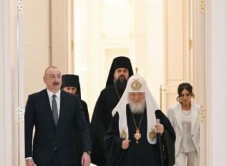 Prezident İlham Əliyev və Birinci xanım Mehriban Əliyevа Moskvanın və Bütün Rusiyanın Patriarxı Kirill ilə görüşüblər