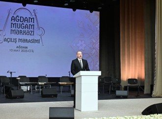 Prezident İlham Əliyev və Birinci xanım Mehriban Əliyeva Ağdam Muğam Mərkəzinin açılışında iştirak ediblər