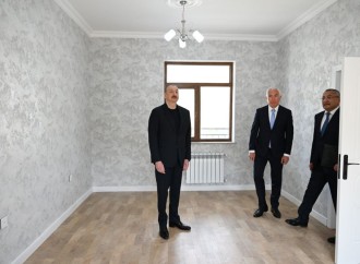Prezident İlham Əliyev Laçın rayonunun Bəylik kəndinin açılışında iştirak edib
