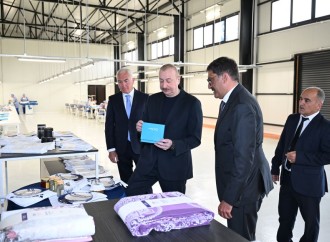 Prezident İlham Əliyev “LATIFA” Laçın tikiş fabrikinin açılışında iştirak edib