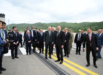 Prezident İlham Əliyev və Türkiyə Prezidenti Rəcəb Tayyib Ərdoğan Laçın Beynəlxalq Hava Limanının açılış mərasimində iştirak ediblər