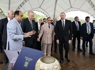 Prezident İlham Əliyev, Türkiyə Prezidenti və Pakistanın Baş naziri Laçın şəhərində seyrəngahda olublar