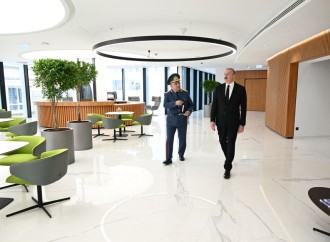 Prezident İlham Əliyev Dövlət Gömrük Komitəsinin yeni inzibati binasının açılışında iştirak edib