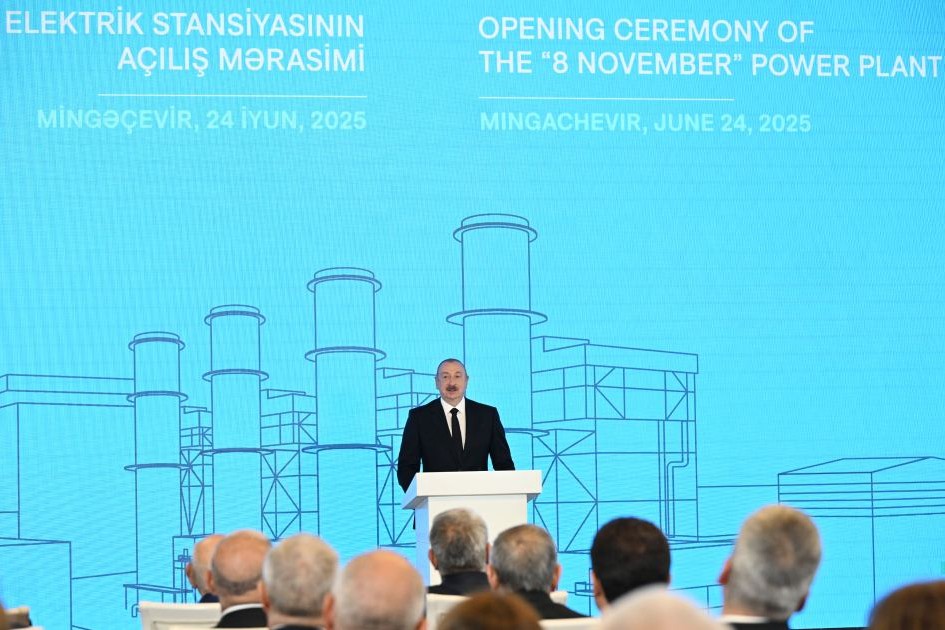 Prezident İlham Əliyev: “8 Noyabr” Elektrik Stansiyasının açılışı ölkəmizin enerji potensialını böyük dərəcədə gücləndirəcək