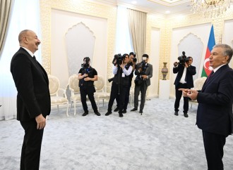 Prezidentlər İlham Əliyev və Şavkat Mirziyoyev Özbəkistanın Azərbaycandakı səfirliyinin yeni binasının açılışında iştirak ediblər