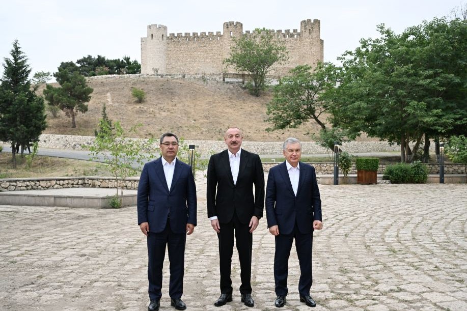 Azərbaycan, Özbəkistan və Qırğızıstan prezidentləri Ağdamda Şahbulaq qalasında olublar