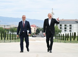 Prezident İlham Əliyev Xankəndidə Zəfər parkında görülən tikinti işləri ilə tanış olub