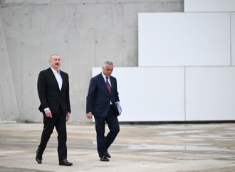 Prezident İlham Əliyev Xankəndidə Zəfər parkında görülən tikinti işləri ilə tanış olub