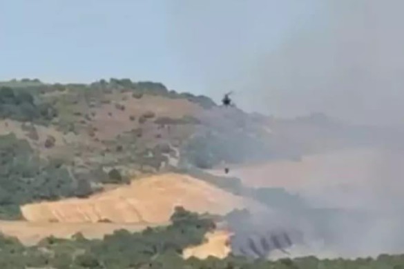 İstanbulda otluq ərazidə yanğın baş verib