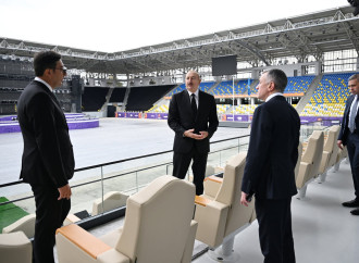 Prezident İlham Əliyev Gəncə şəhər stadionunun açılışında iştirak edib