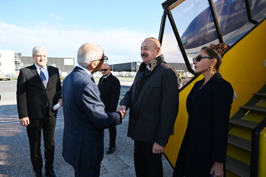 Prezident İlham Əliyev Danimarkaya işgüzar səfərə gəlib