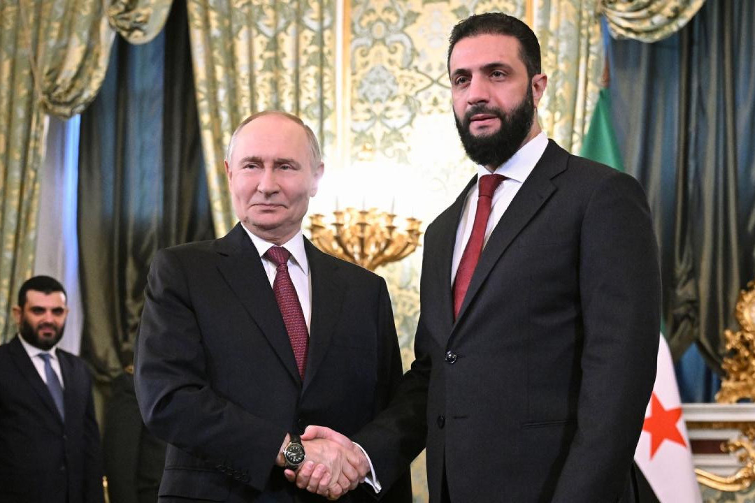 Suriya Prezidenti Əhməd əş-Şəraa Kremlində Vladimir Putinlə görüşüb
