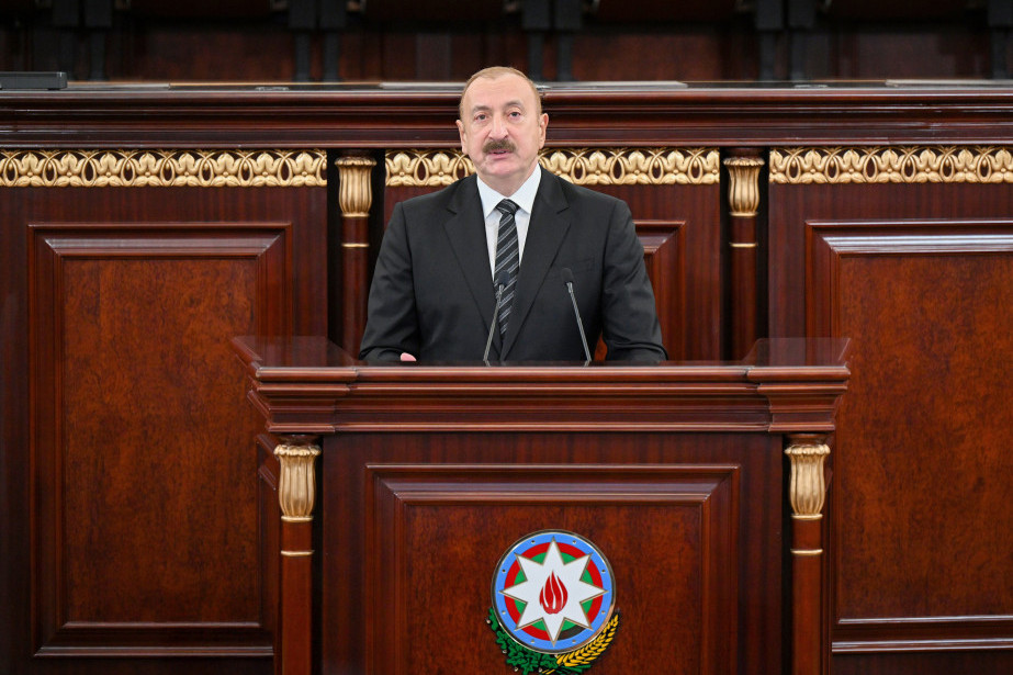 Prezident İlham Əliyev Azərbaycan Milli Elmlər Akademiyasının 80 illik yubileyində çıxış edib