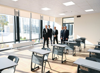 Prezident İlham Əliyev Qarabağ Universitetinin Biznes və iqtisadiyyat fakültəsinin binasının açılışında iştirak edib
