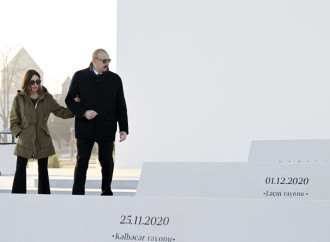 Prezident İlham Əliyev və Birinci xanım Mehriban Əliyeva Xankəndi şəhərində Zəfər parkının açılışında iştirak ediblər