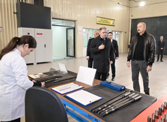 Prezident İlham Əliyev Tərtər elektromexanika zavodunun yenidənqurmadan sonra açılışında iştirak edib