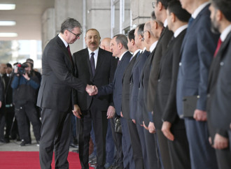 Prezident İlham Əliyevin Belqradda rəsmi qarşılanma mərasimi olub (FOTO)