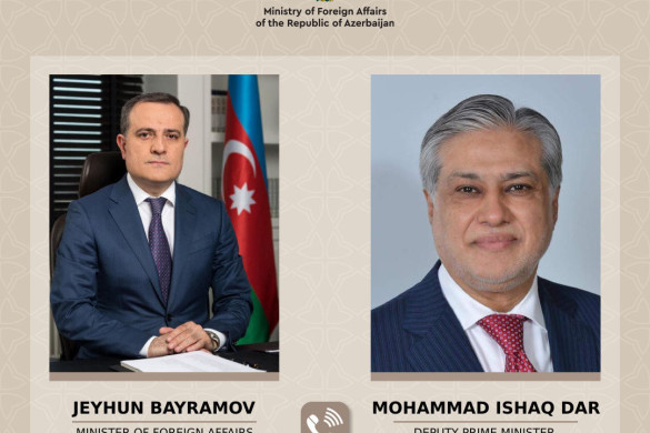 Azərbaycan və Pakistan XİN rəhbərləri regional və beynəlxalq təhlükəsizlik vəziyyəti müzakirə ediblər