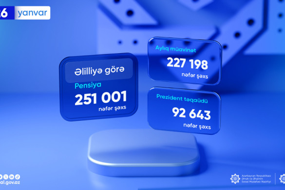 Yanvarda əlilliyə görə ödəniş alanların sayı açıqlanıb
