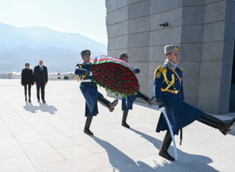 Prezident İlham Əliyev və Birinci xanım Mehriban Əliyeva Xocalı Soyqırımı Memorialının açılışında iştirak ediblər