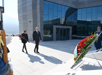 Prezident İlham Əliyev və Birinci xanım Mehriban Əliyeva Xocalı Soyqırımı Memorialının açılışında iştirak ediblər