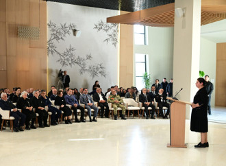 Prezident İlham Əliyev və Birinci xanım Mehriban Əliyeva Xocalı Soyqırımı Memorialının açılışında iştirak ediblər
