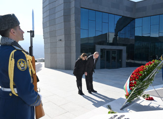 Prezident İlham Əliyev və Birinci xanım Mehriban Əliyeva Xocalı Soyqırımı Memorialının açılışında iştirak ediblər