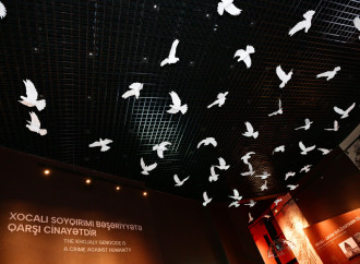 Prezident İlham Əliyev və Birinci xanım Mehriban Əliyeva Xocalı Soyqırımı Memorialının açılışında iştirak ediblər