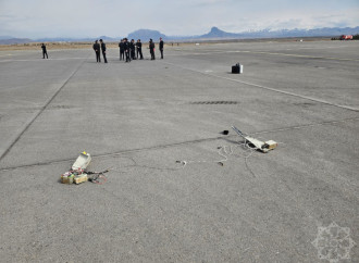 Naxçıvan aeroprotuna düşən dronun qalıqları